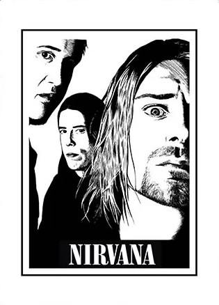 Black & White Band Poster